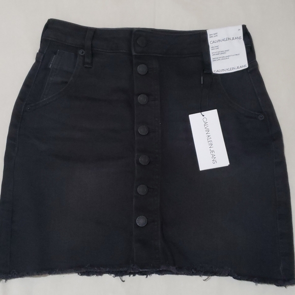 Calvin Klein Denim Mini Skirt NWT - Picture 3 of 6